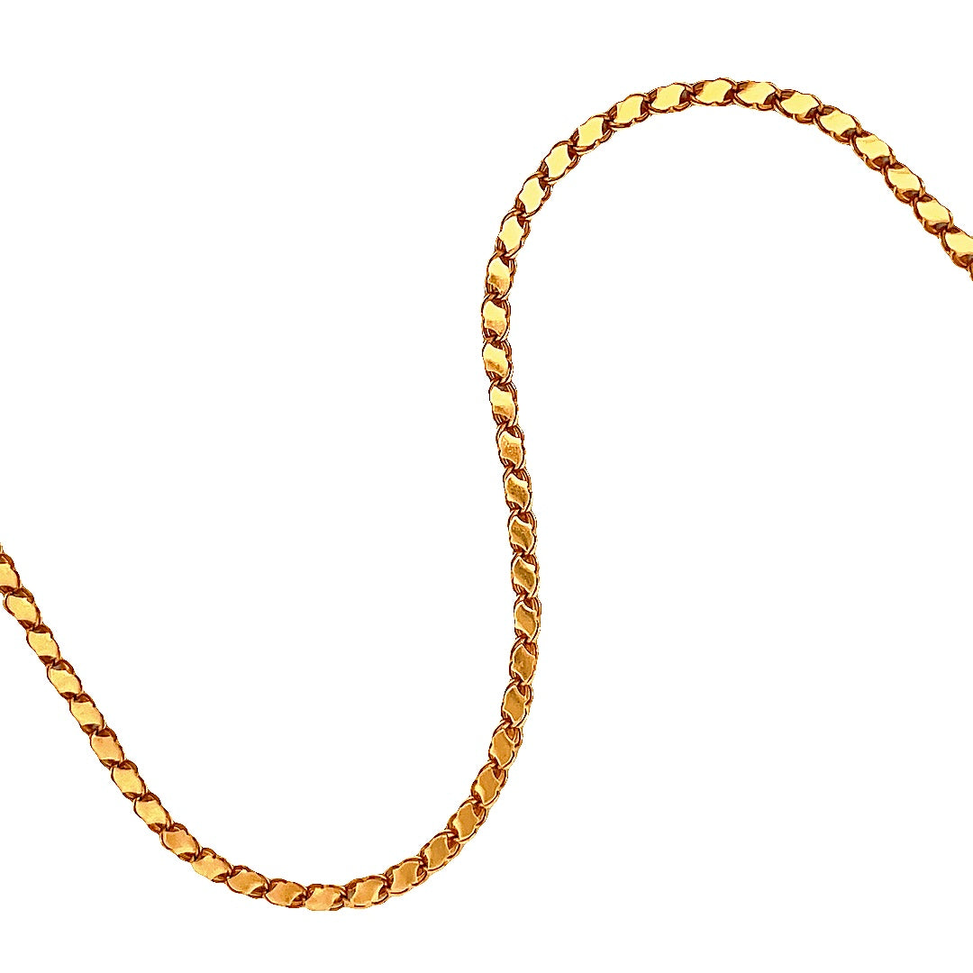 21K Yellow Gold Heavy Luxury Chain Necklace