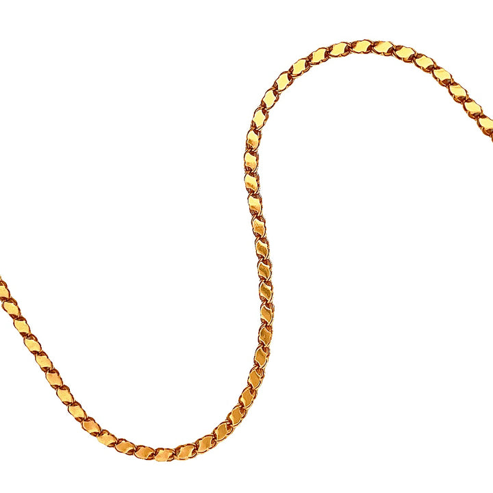 21K Yellow Gold Heavy Luxury Chain Necklace