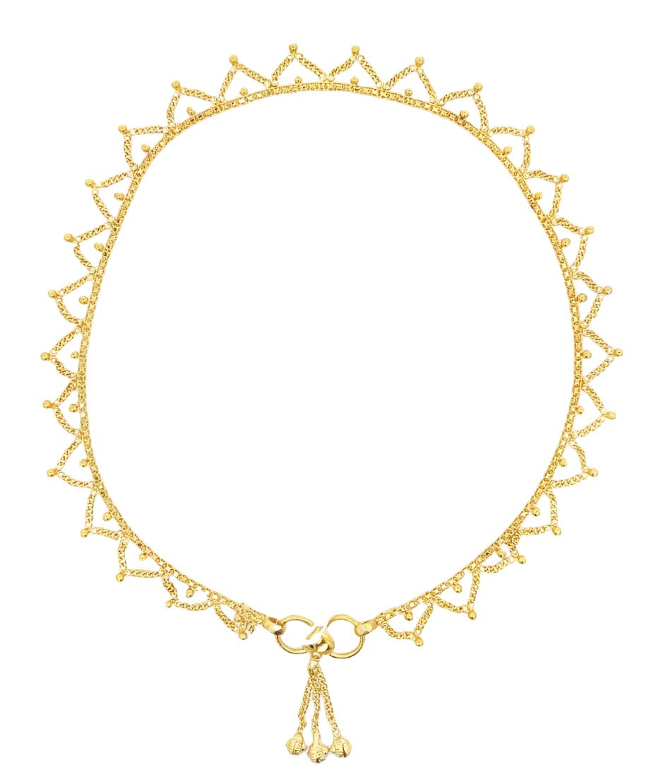 22K Yellow Gold Classic Elegant Ankle Bracelet
