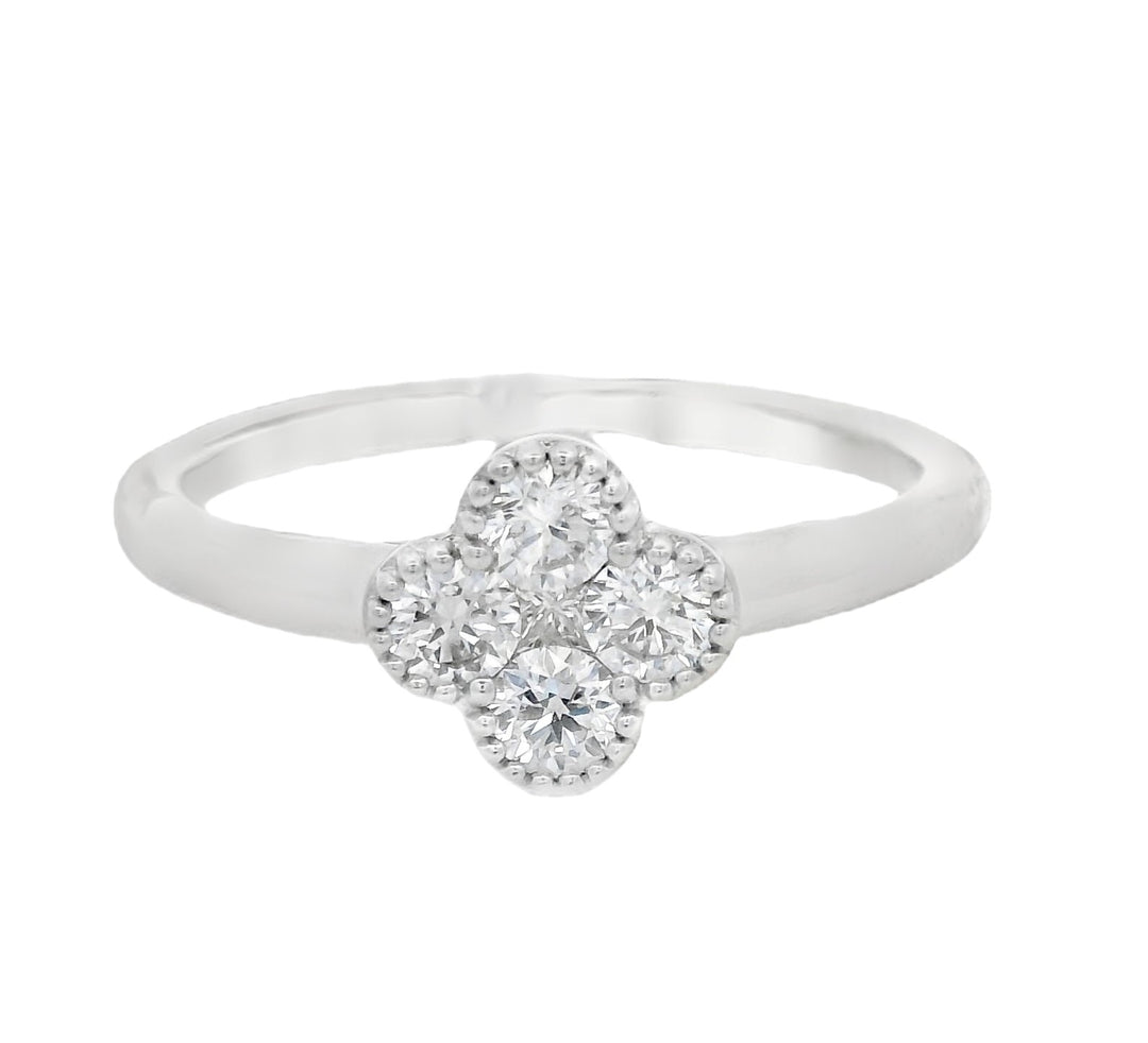 14K White Gold Diamond Fashion Ring with 0.40ctw