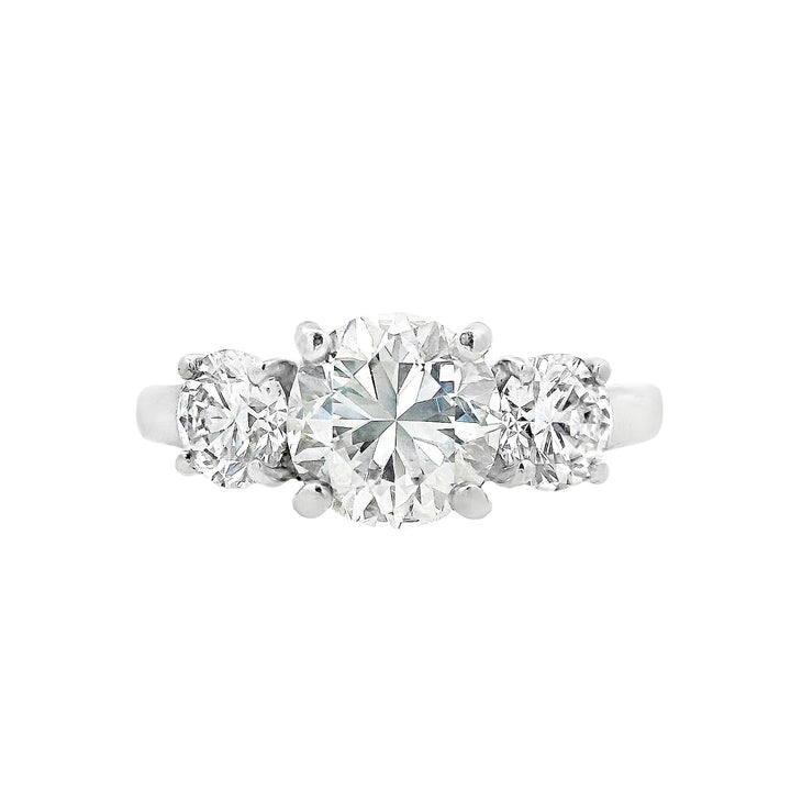 Lady's White Platinum 1.90CT Three-Stone Engagement Ring