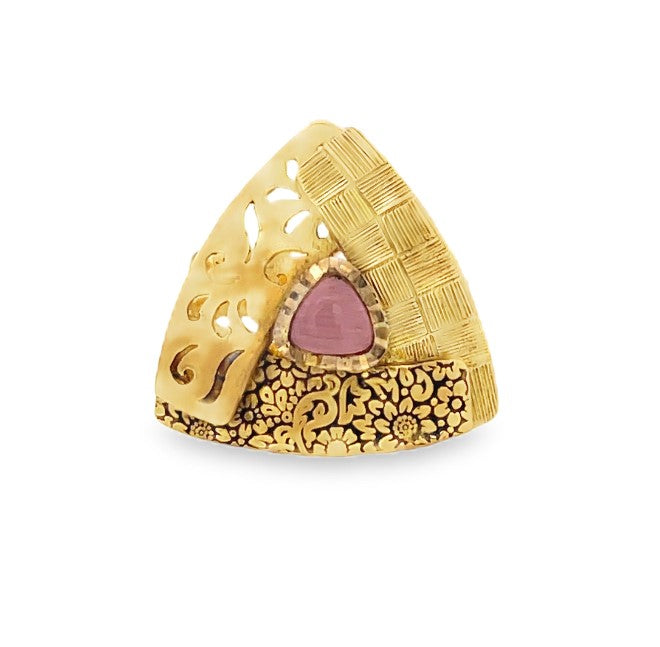 22K Yellow Gold Adjustable Minimalist Band Ring