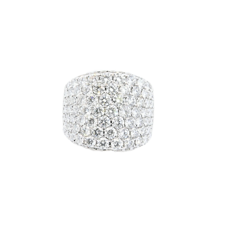 14K White Gold Diamond Pave Cocktail Ring