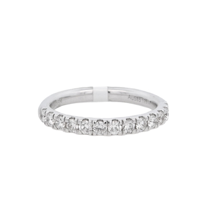 14K White Gold 0.50ct Diamond Anniversary Women's Wedding Band