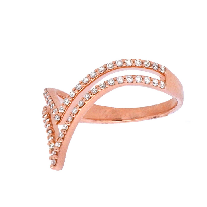 14K Rose Gold 0.35ct. Diamond Fashion Ring