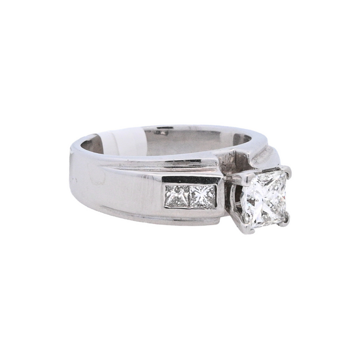 14K White Gold 1.40ct Princess Diamond Engagement Ring