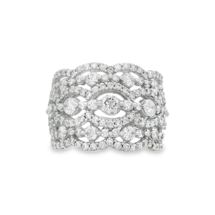 14K White Gold 2.00ct Diamond Full Anniversary Wedding Band