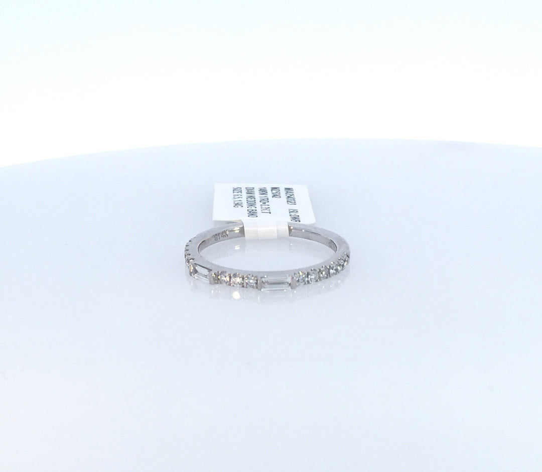 14K White Gold 0.35ct Diamond Women's Wedding Band