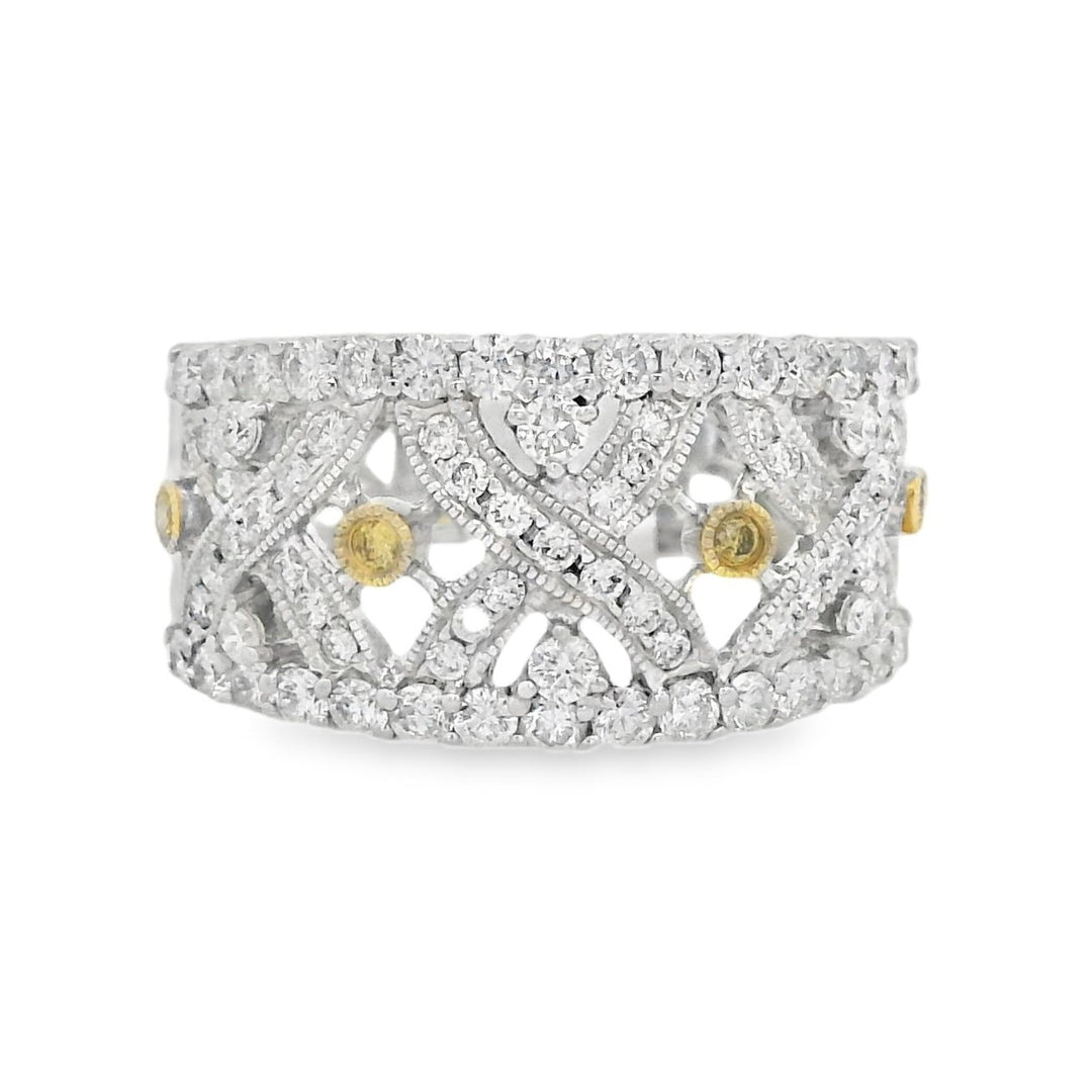 18K White Gold 0.91ct. Diamond Fashion Ring