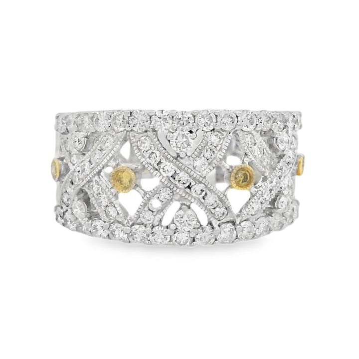 18K White Gold 0.91ct. Diamond Fashion Ring