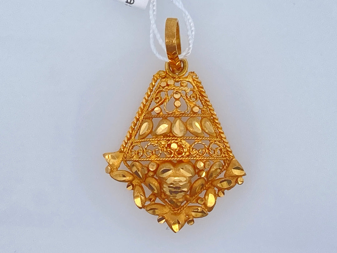 Elegant 22K Yellow Gold Minimalist Pendant