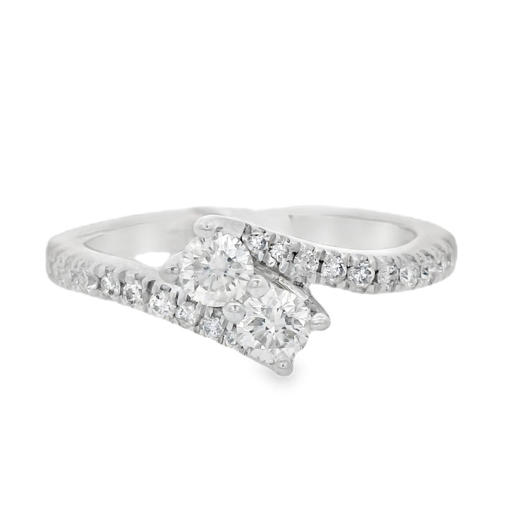 14K White Gold 0.40ct Round Diamond Fashion Ring