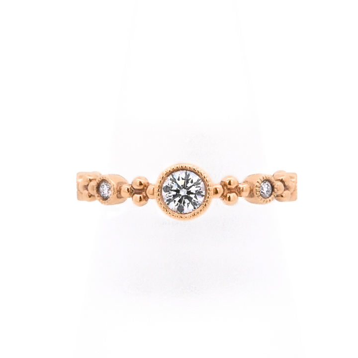 18K Yellow Gold 0.24ct Diamond Stackable Fashion Ring