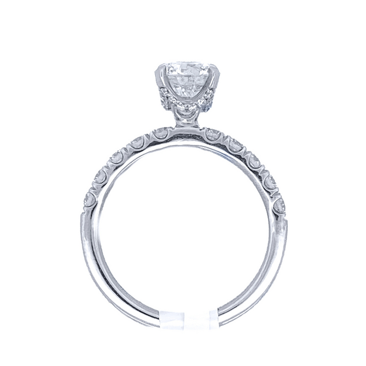 18K White Gold 1.08Ct Round Diamond Solitaire Ring