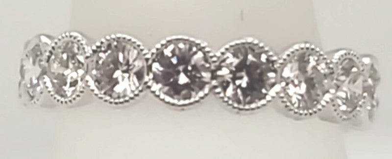 18K White Gold 2.66CT Round Diamond Eternity Band