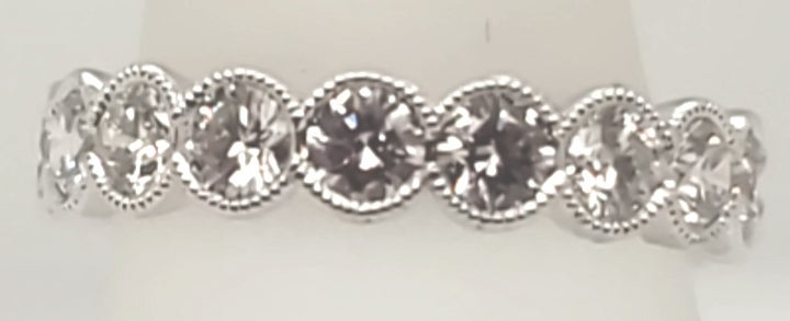 18K White Gold 2.66CT Round Diamond Eternity Band