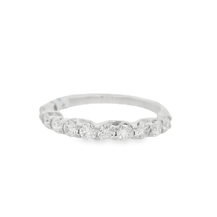 14K White Gold 0.77ctw Diamond Half Anniversary Band