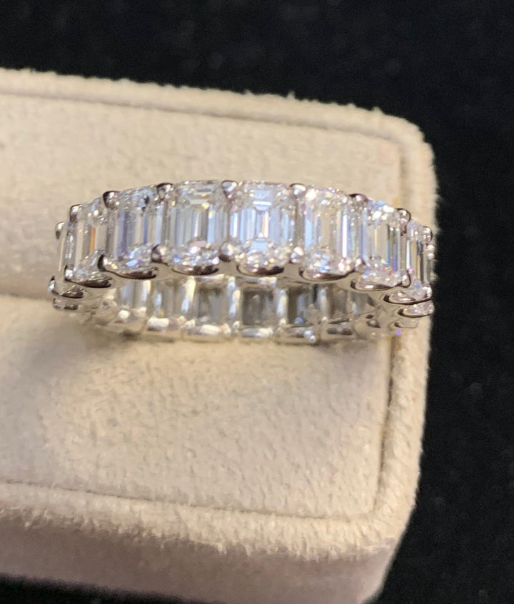 Platinum 6.00CT Diamond Full Eternity Wedding Band
