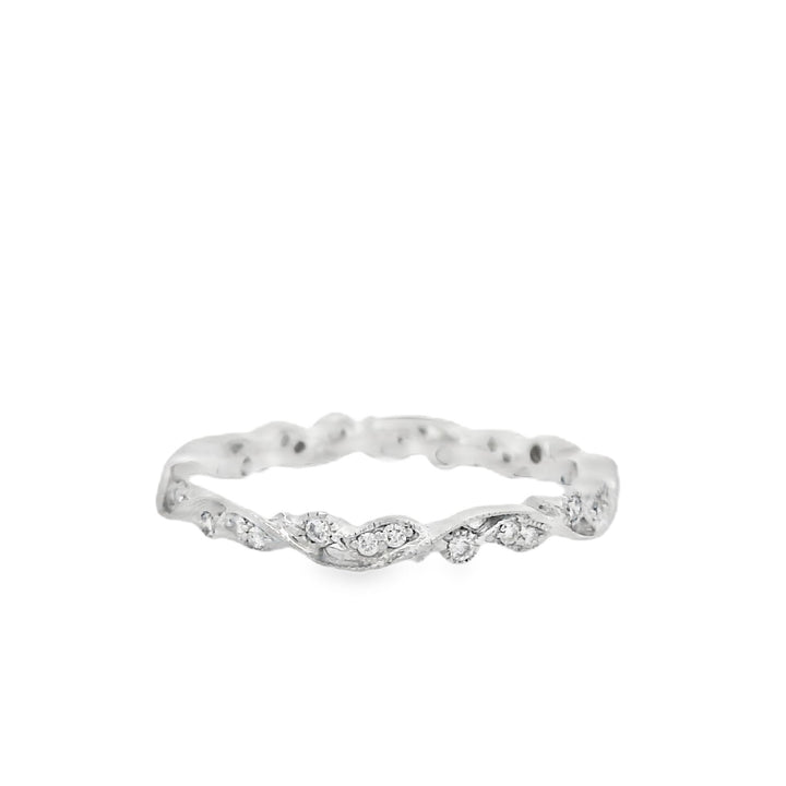 18K White Gold 0.16CT Diamond Eternal Love Eternity Band