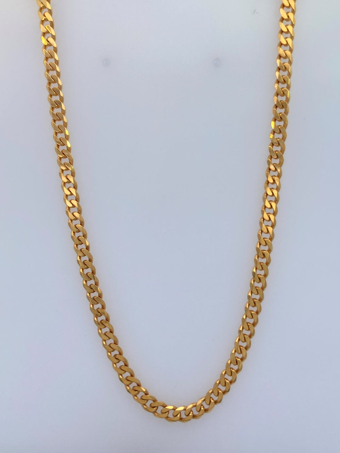 22K Yellow Gold 24-Inch Lobster Clasp Chain Necklace