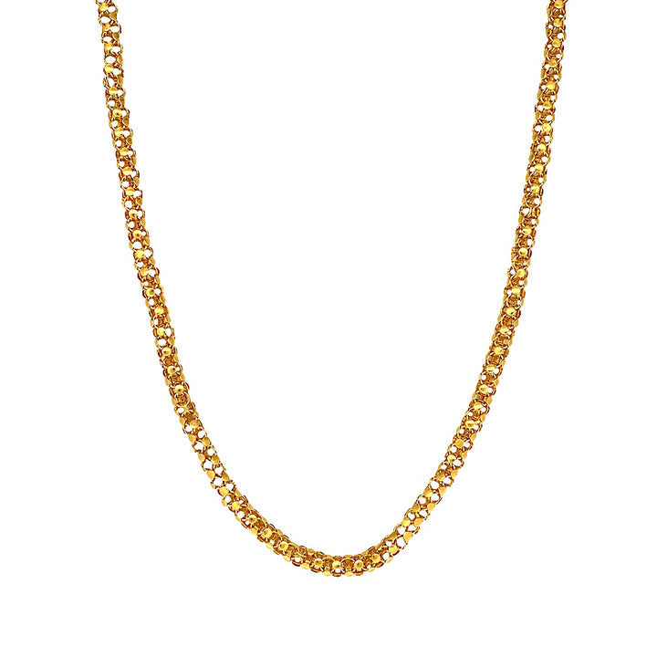 22K Yellow Gold Classic Long Chain Necklace, 30 Inches