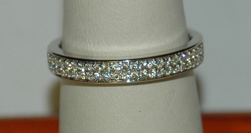18K White Gold 0.28ct Round Diamond Women's Anniversary Band