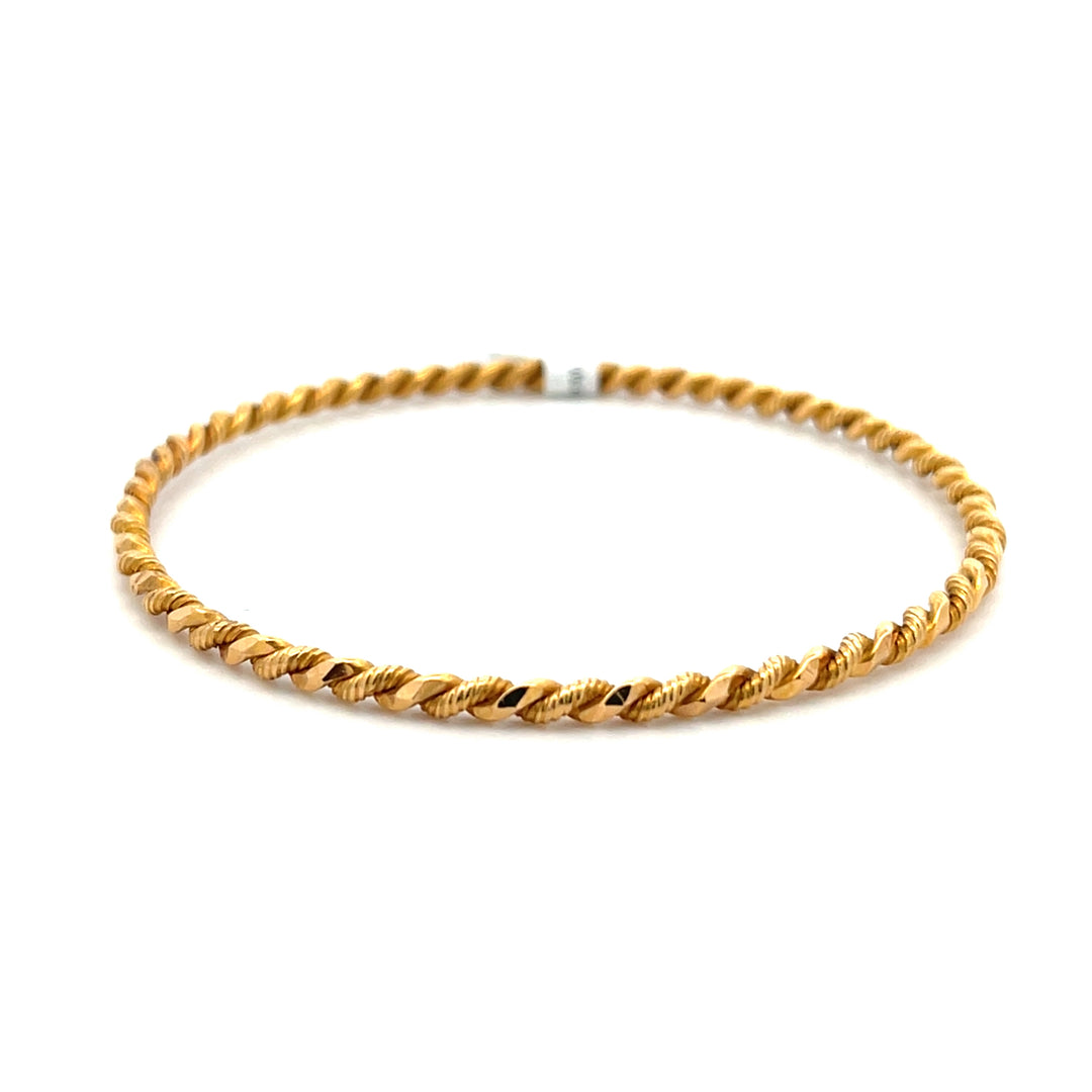 22K Yellow Gold Classic Solid Bangle Bracelet