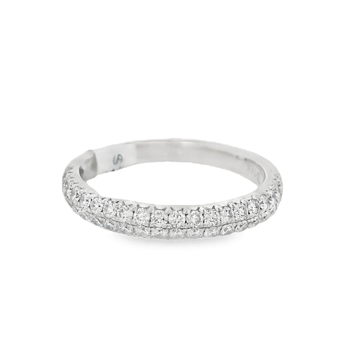 14K White Gold Diamond Half Anniversary Women's Wedding Band