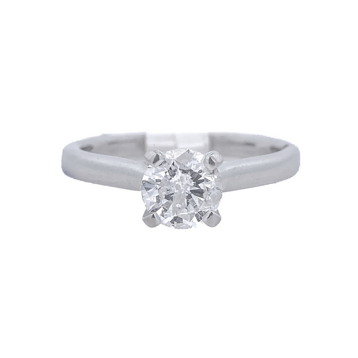14K White Gold 0.75CT Round Diamond Solitaire Ring