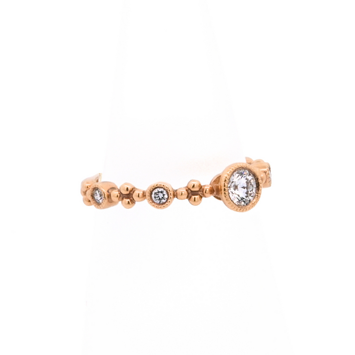 18K Yellow Gold 0.24ct Diamond Stackable Fashion Ring