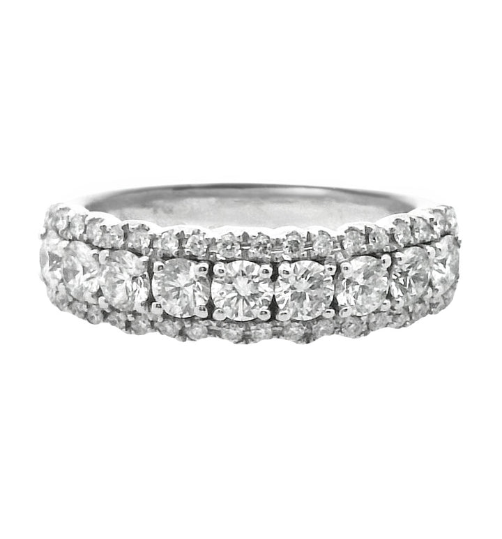 14K White Gold 1.10ctw Diamond Anniversary Wedding Band