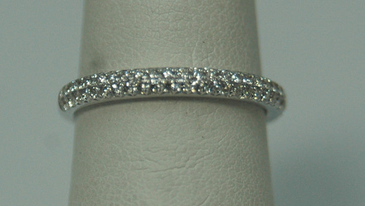 14K White Gold 0.33ct Diamond Micro Pave Women's Band