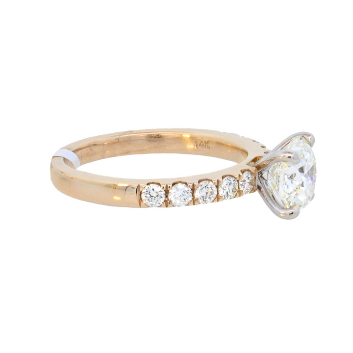 14K Yellow Gold 1.60Ct Round Diamond Solitaire Ring