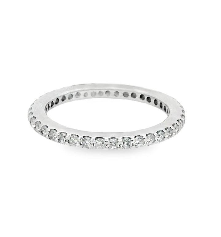 18K White Gold 0.52ct Round Diamond Eternity Band
