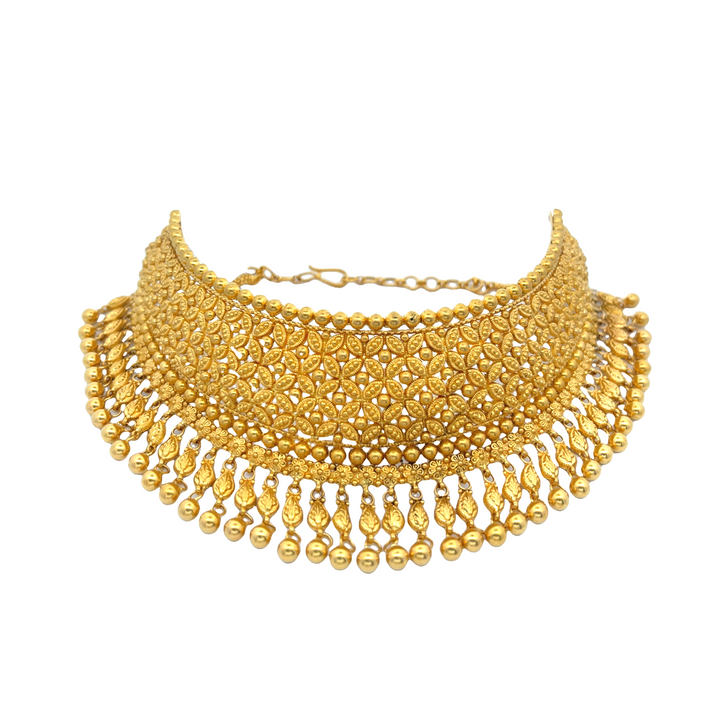 22K Yellow Gold Traditional Indian Decorative Choker