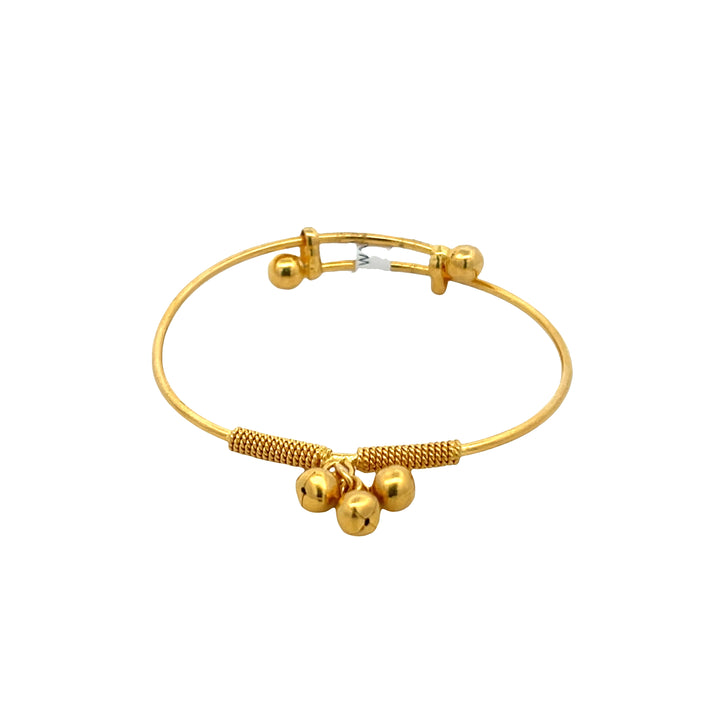22K Yellow Gold Delicate Baby Bangle Bracelet