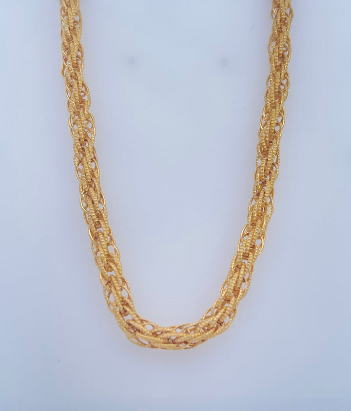 22K Yellow Gold Indian Multi-Link Chain Necklace 24