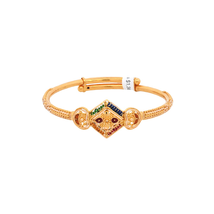 22K Yellow Gold Delicate Baby Bangle Bracelet