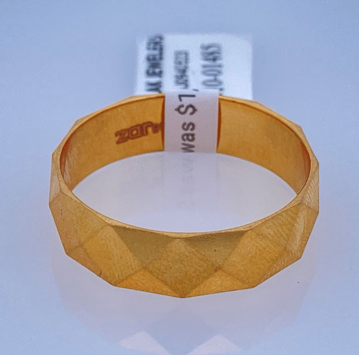 22K Yellow Gold Classic Men's Wedding Band Ring Size 11