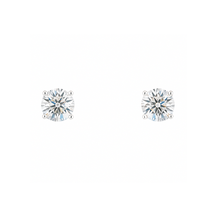 14K White Gold Lab Diamond Martini Stud Earrings