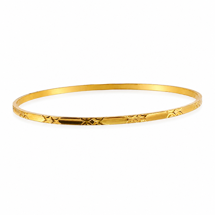 21K Yellow Gold Women's Classic Bangle Bracelet