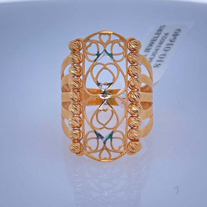 22K Yellow Gold Classic Minimalist Ring, Size 7.75