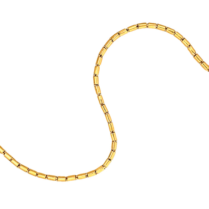 23K Yellow Gold Classic 20 Mens Heavyweight Chain Necklace