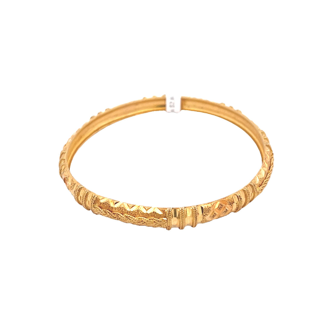 22K Yellow Gold Classic Solid Bangle Bracelet