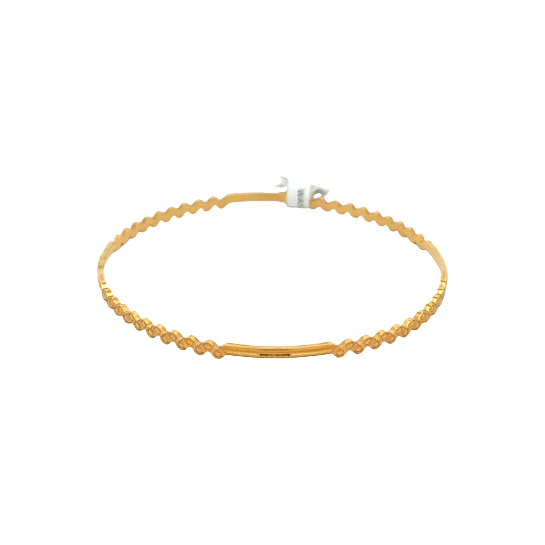 22K Yellow Gold Classic Women's Bangle Bracelet