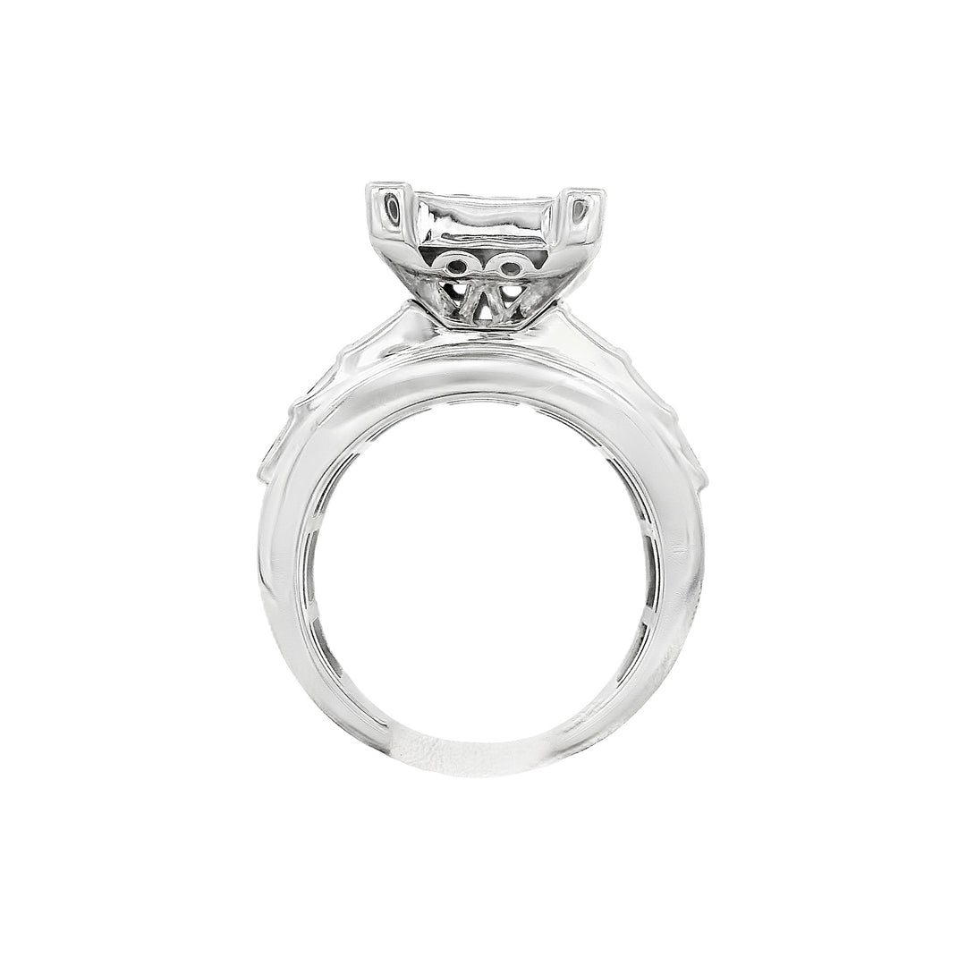 14K White Gold 3.50ct. Diamond Cluster Fashion Ring