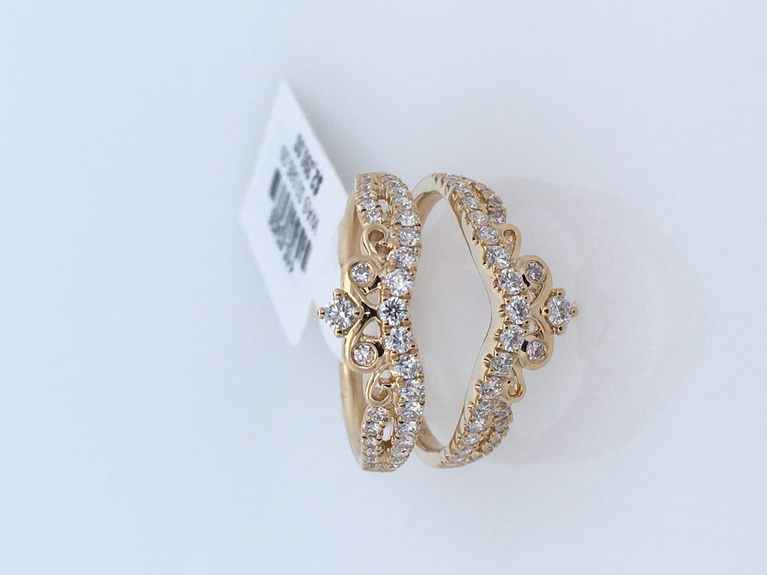 18K Yellow Gold Diamond Jacket Band Ring