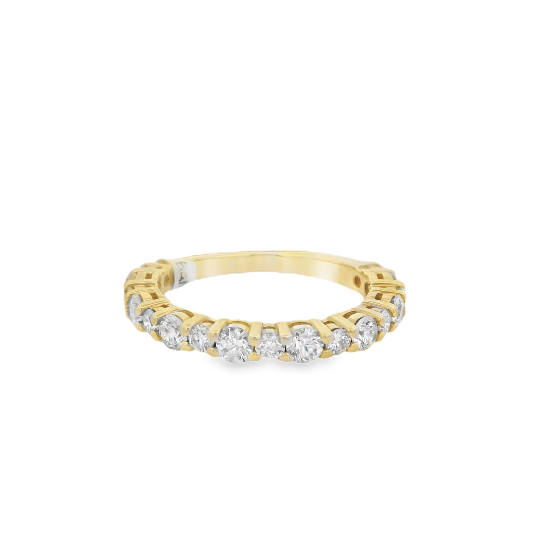 14K Yellow Gold 0.99ct Diamond Women's Wedding Band