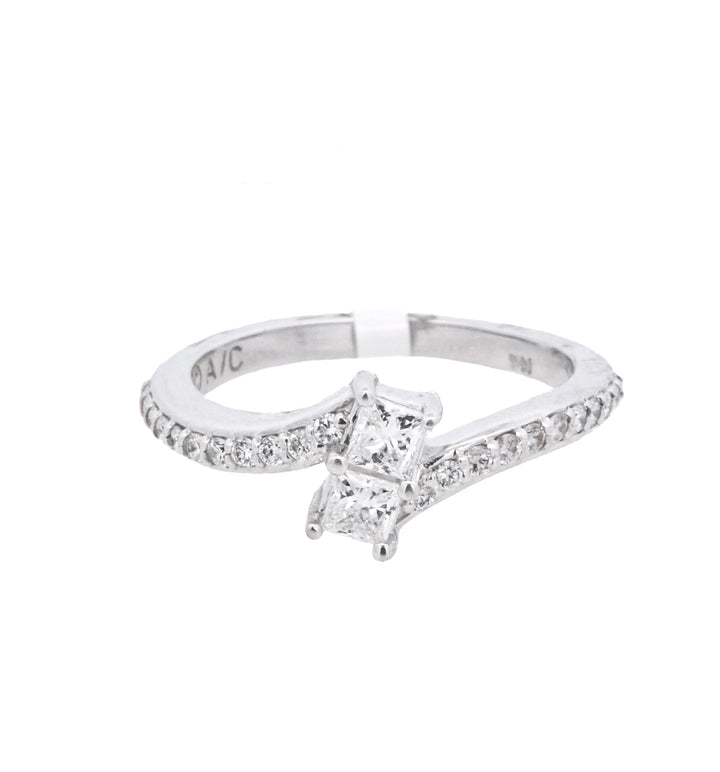 14K White Gold 0.33ct Round Diamond Fashion Ring