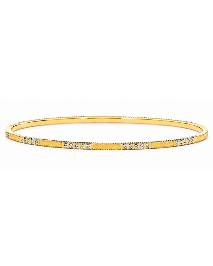 22K Yellow Gold Classic Minimalist Bangle Bracelet